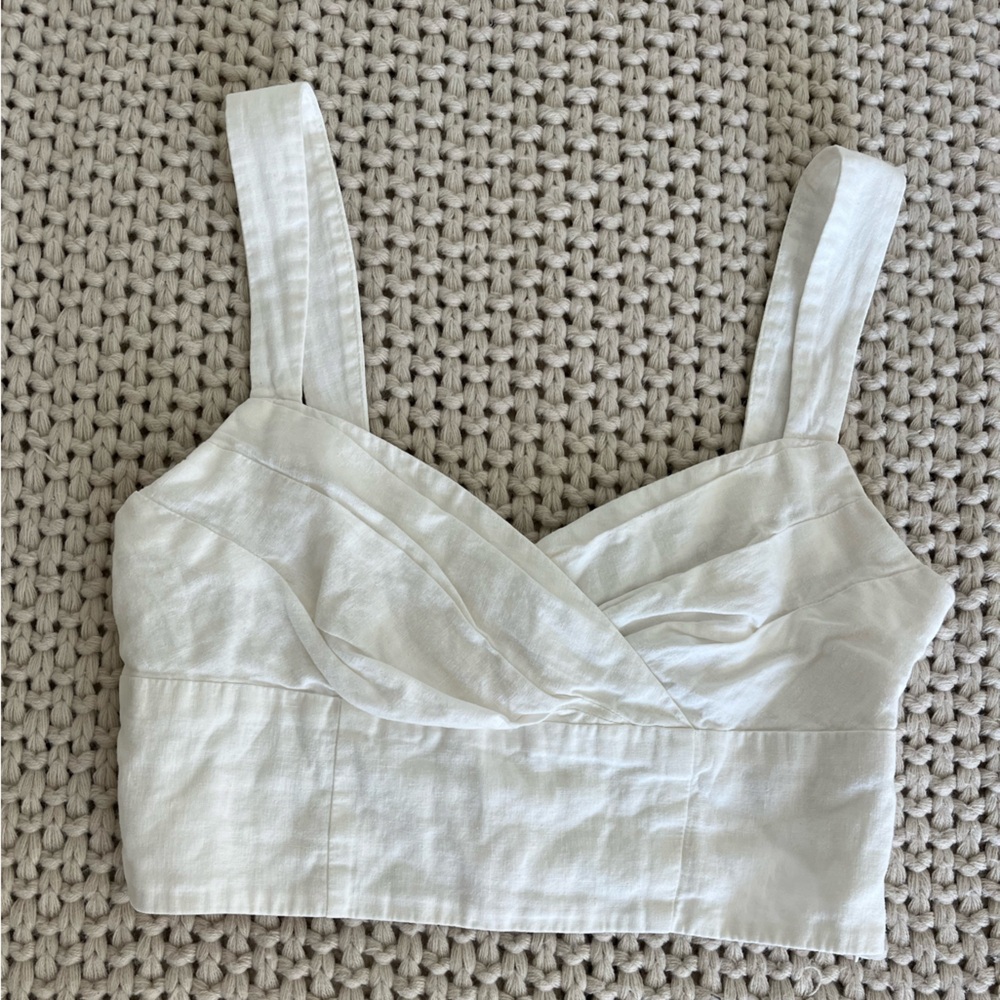 Banana Republic Ivory Linen Blend Top